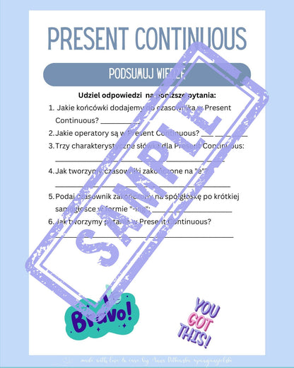 Present Continuous e-book